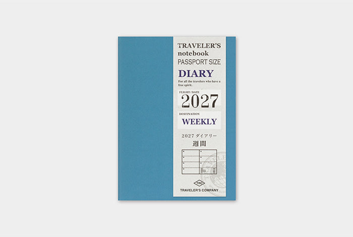 [PREORDER] Traveler's Notebook 2027 Refill Weekly - Passport Size