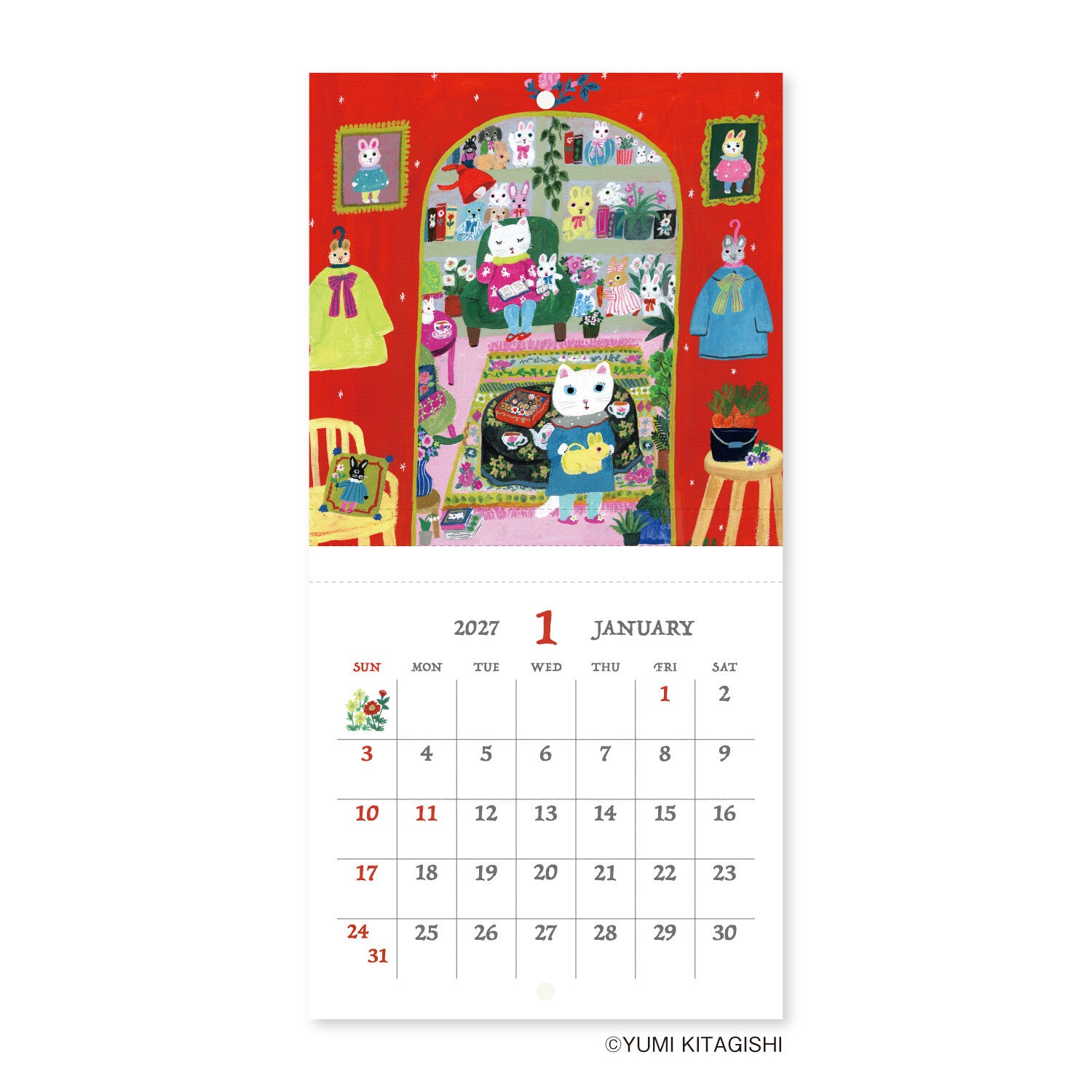 Yumi Kitagishi 2027 Calendar
