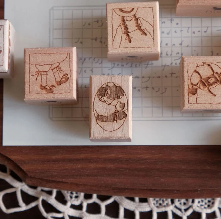bighands Wanderlust in Dressing Rubber Stamps (6 designs)