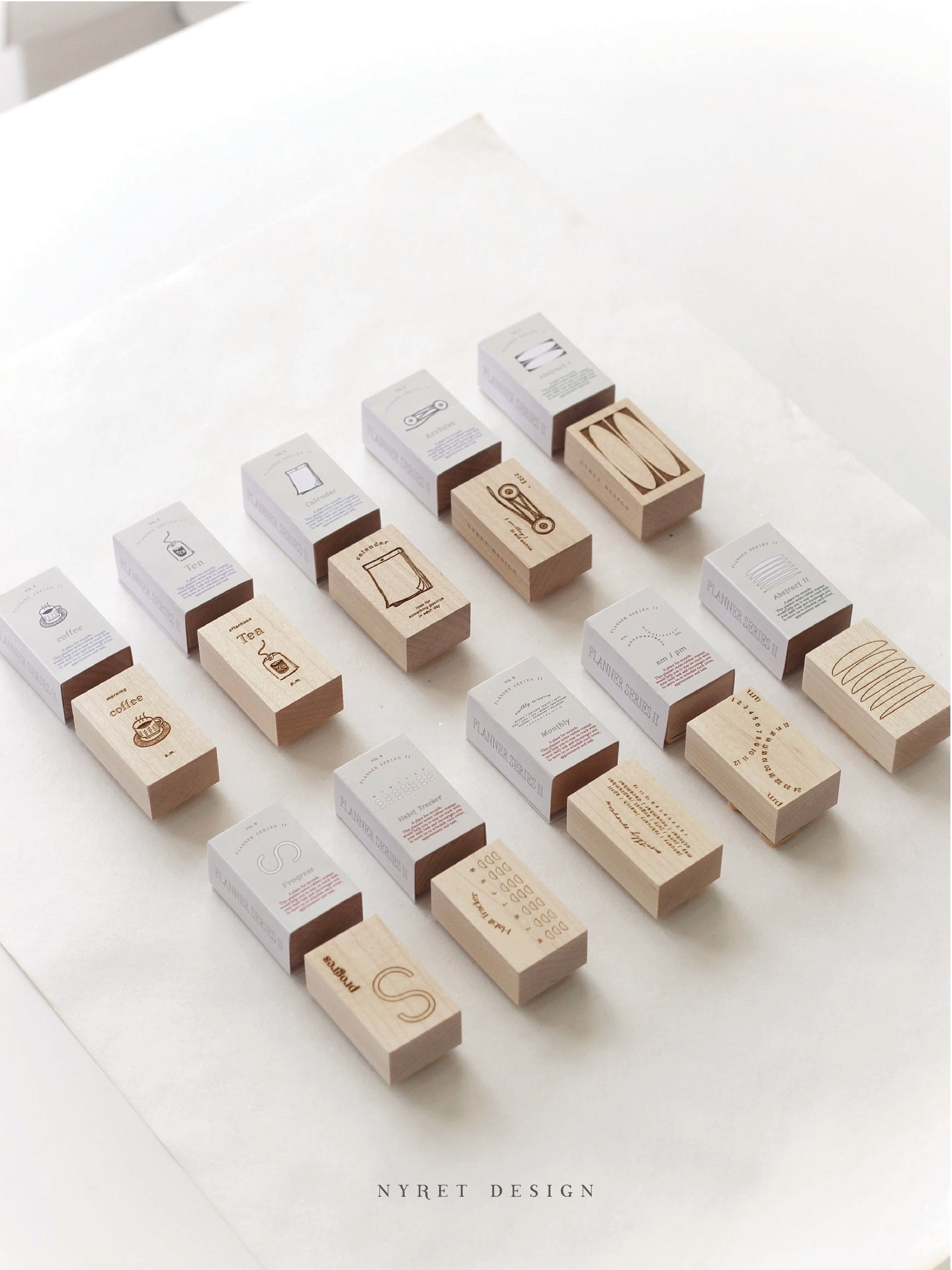 Nyret vol. 8 Planner Series II Rubber Stamps (10 designs, sold individually)
