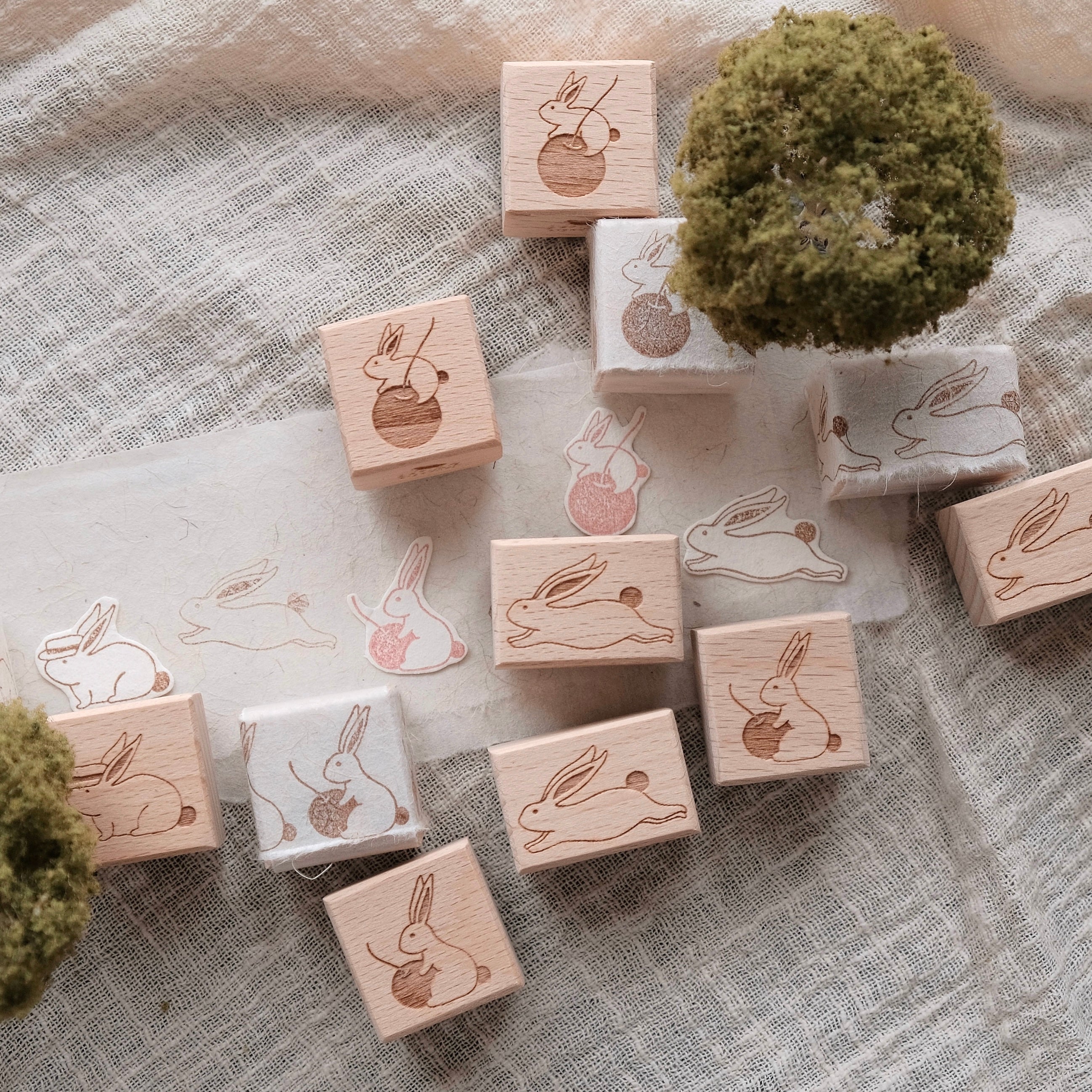bighands Rubber Stamp- Wander Rabbit (4 designs)