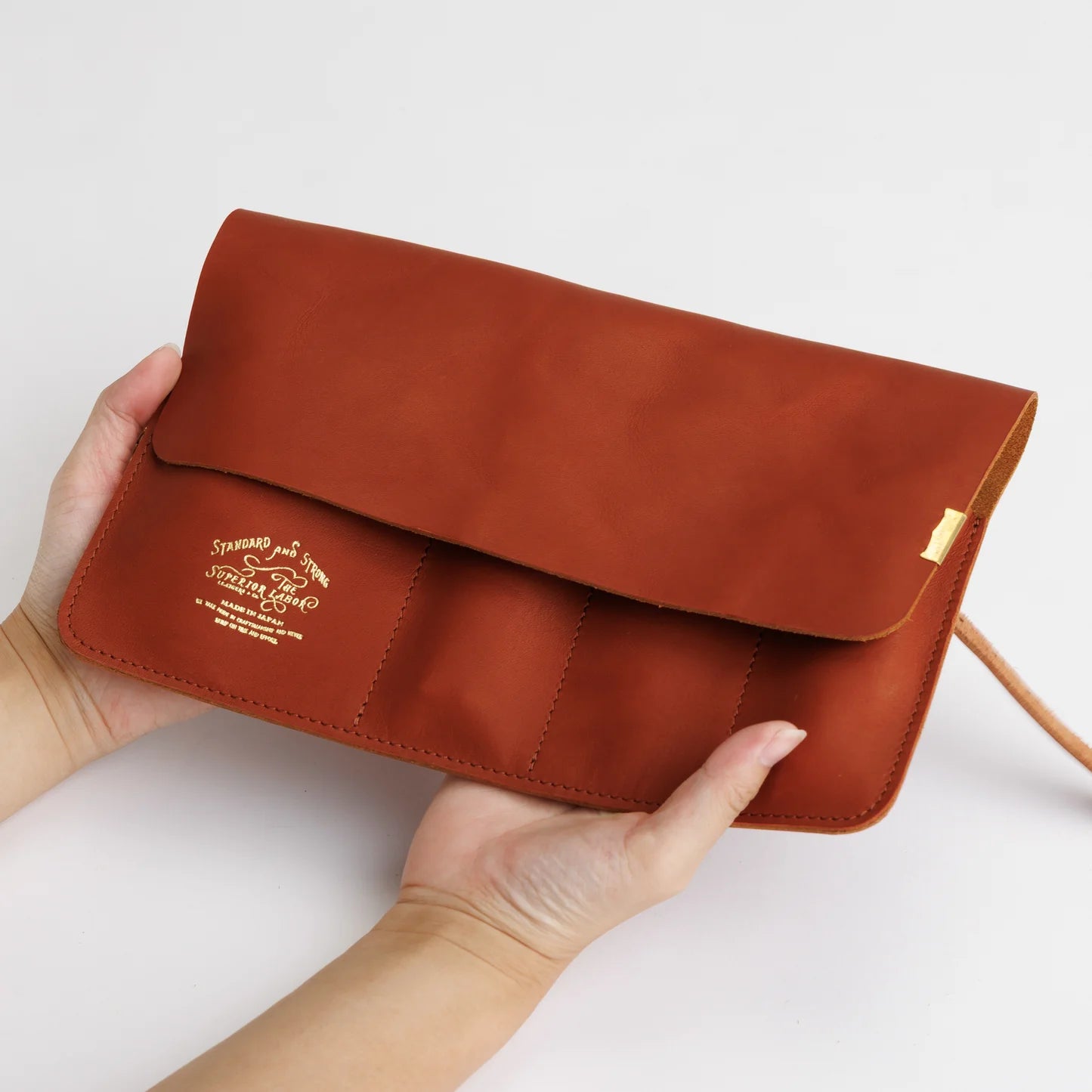 The Superior Labor: Glove Leather-Pen Roll (Cognac Brown)