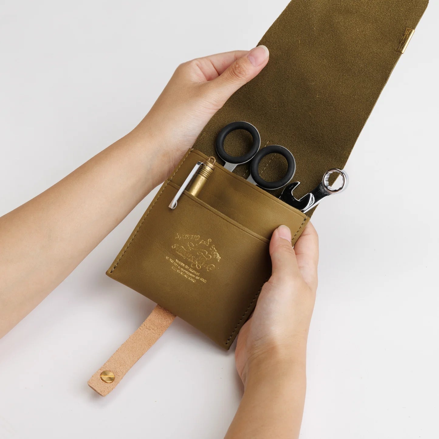 The Superior Labor: Glove Leather-Leather Tool Holder (Cognac Brown)