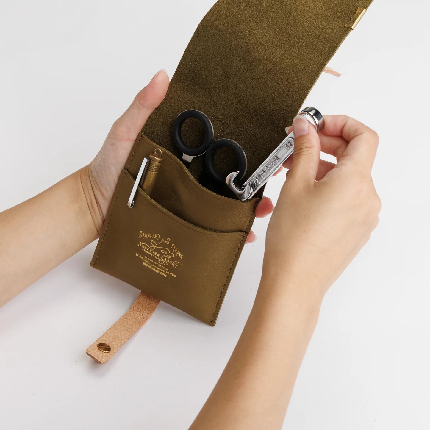 The Superior Labor: Glove Leather-Leather Tool Holder (Cognac Brown)