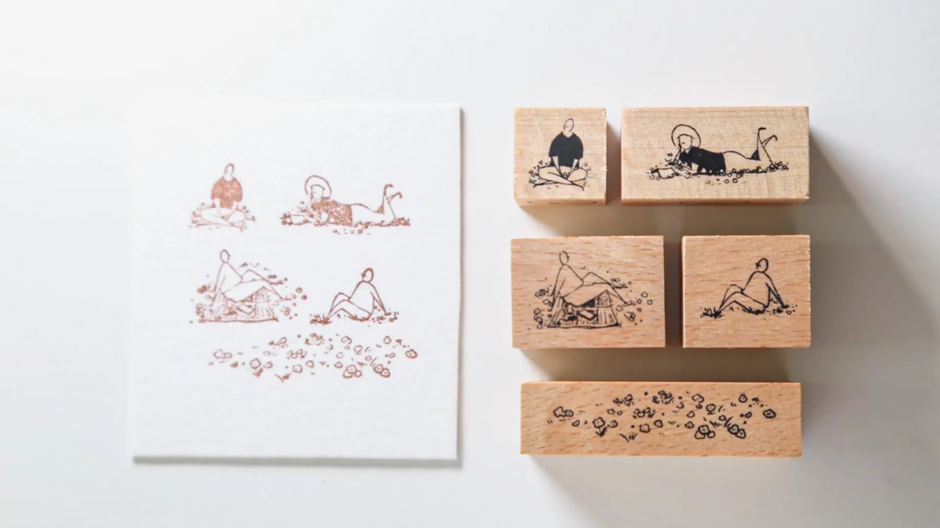 Modaizhi One Day with Plants Rubber Stamp Set (4 sets)