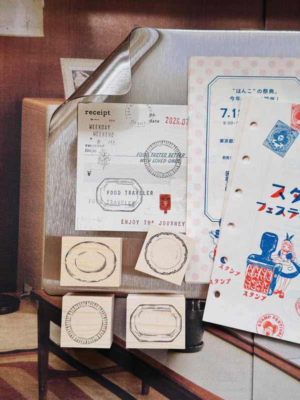 Penspapersplanner Plates Rubber Stamp Series (4 designs)