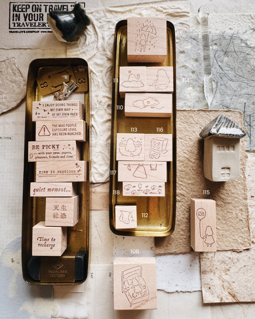 Penspapersplanner Series 8 Rubber Stamps: Silhouette (13 designs)
