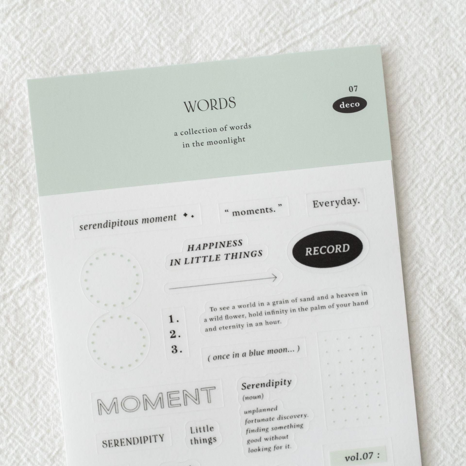 Day and Moment Word Stickers 7
