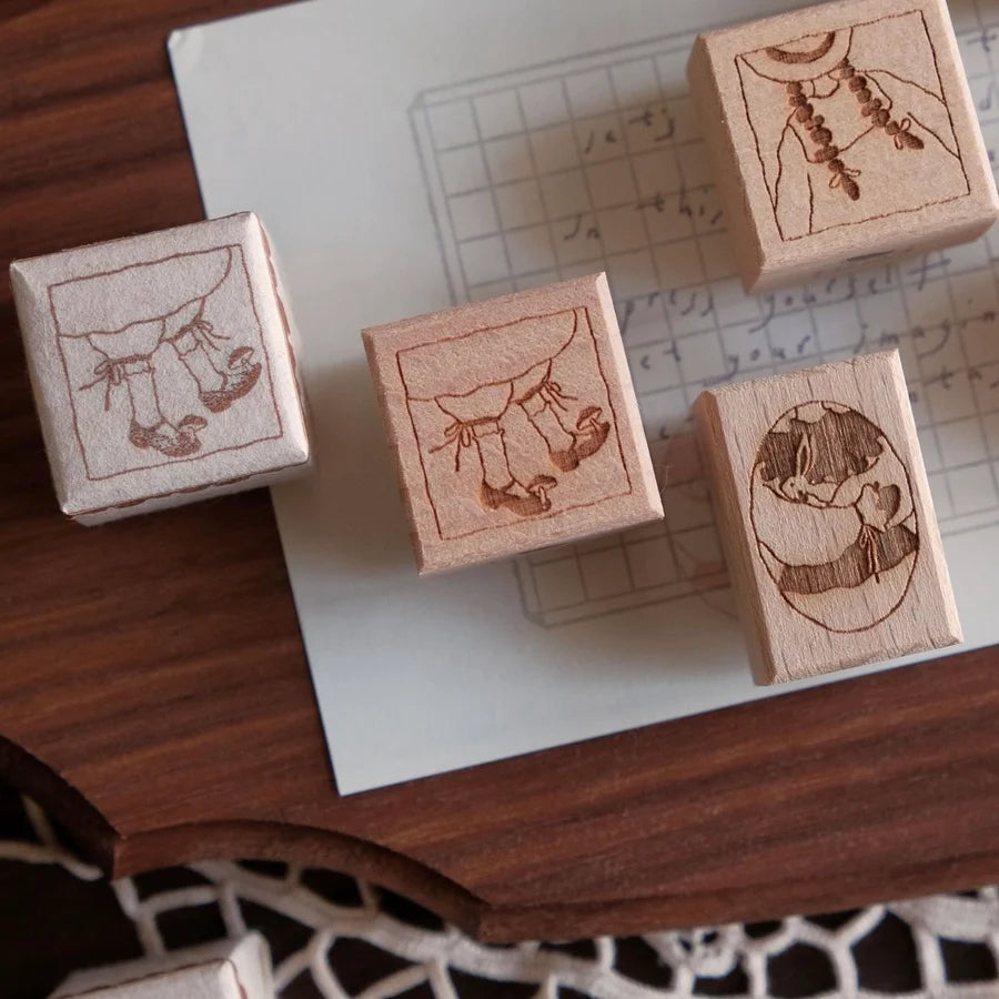 bighands Wanderlust in Dressing Rubber Stamps (6 designs)