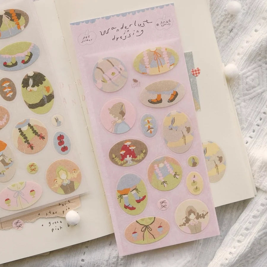 bighands Wanderlust in Dressing PET Stickers