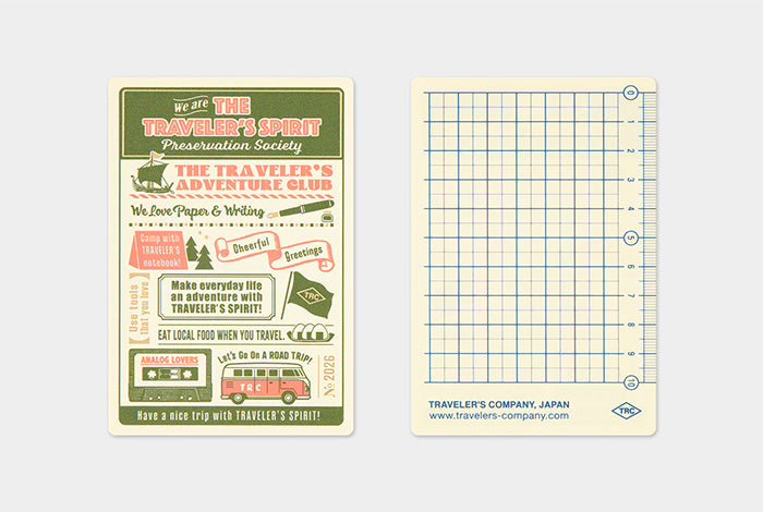 Traveler's Notebook 2026 Plastic Sheet - Passport size