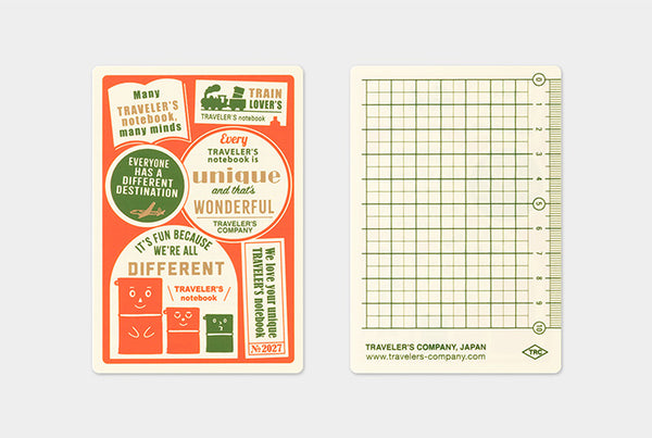[PREORDER] Traveler's Notebook 2027 Plastic Sheet - Passport size