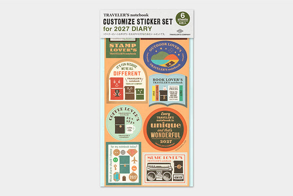 [PREORDER] Traveler's Notebook Customized Sticker Set for Diary 2027