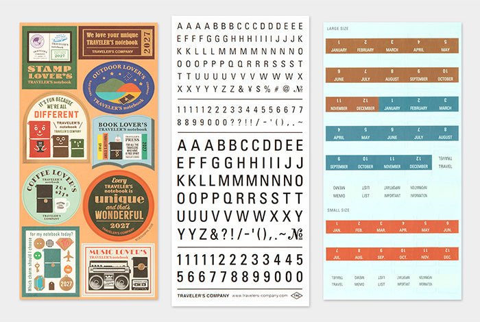 [PREORDER] Traveler's Notebook Customized Sticker Set for Diary 2027