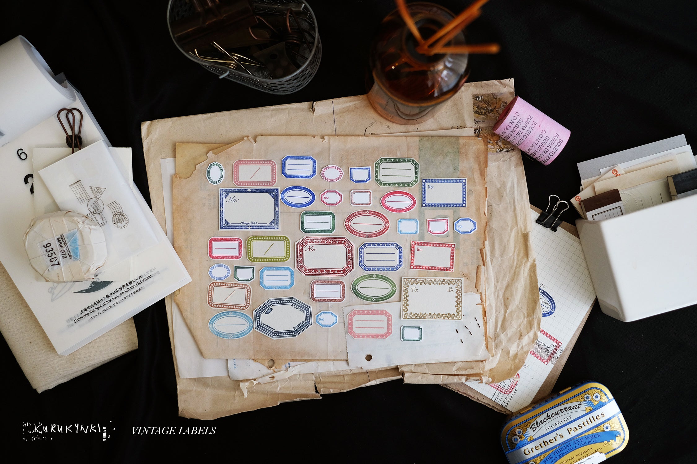Kurukynki Label S23 Rubber Stamps (7 types)
