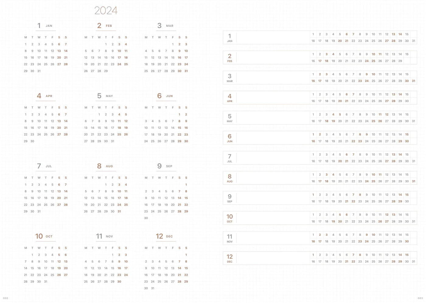 Take a Note 2024 Weeks Planner B6-English