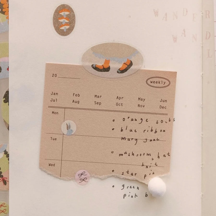 bighands Wanderlust in Dressing PET Stickers
