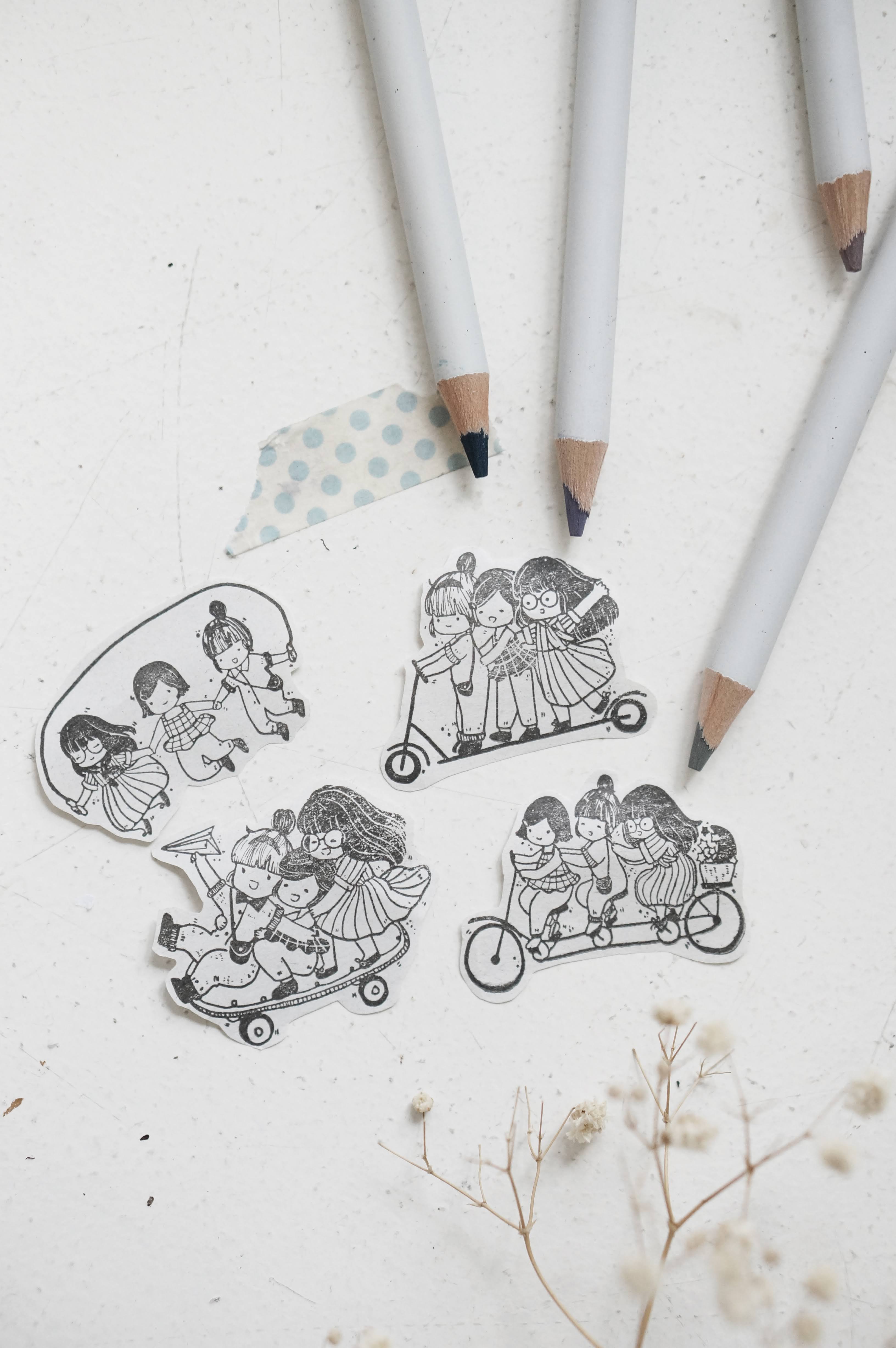 Black Milk Project BFF Series: Jump Rope Rubber Stamp