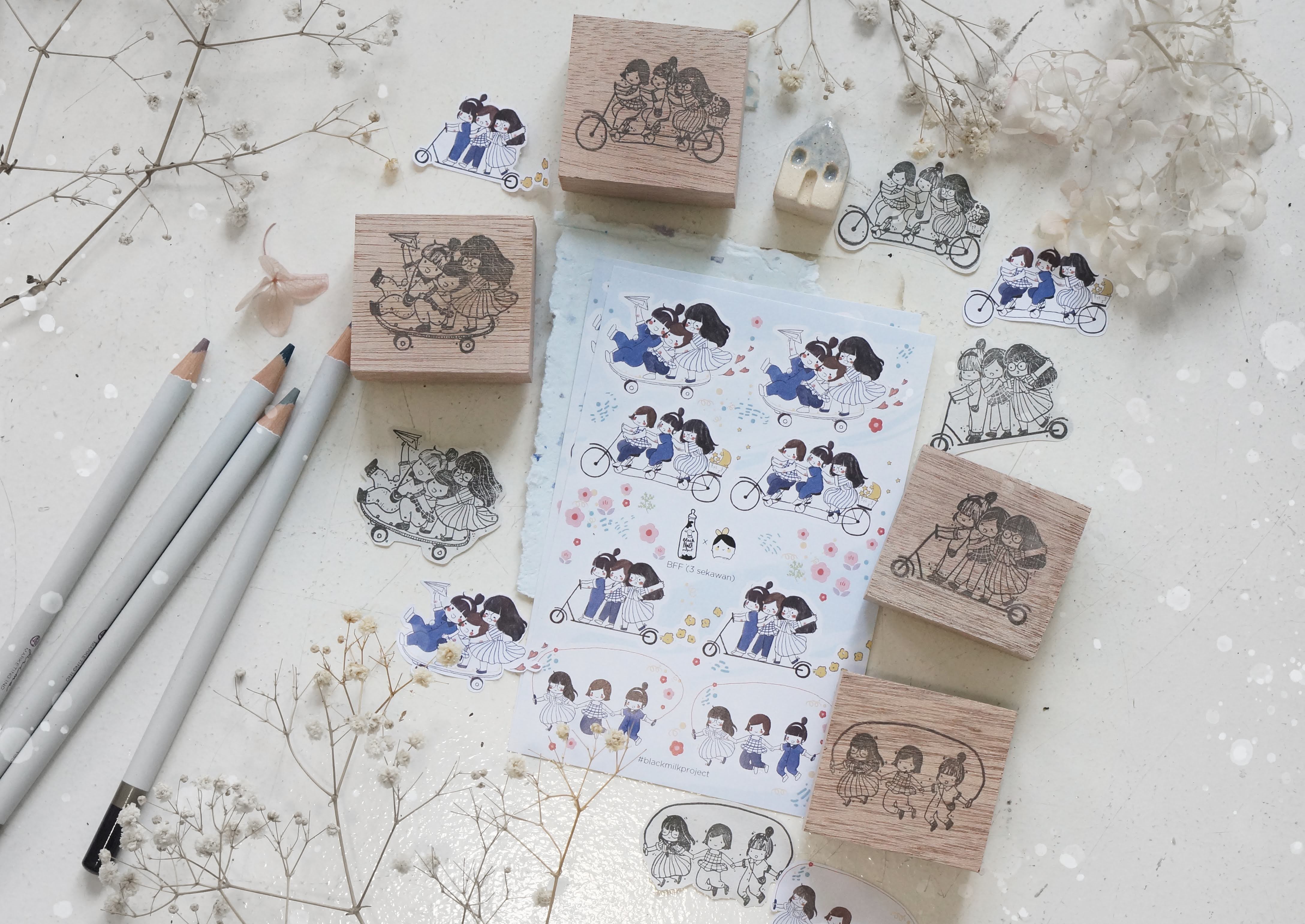Black Milk Project BFF Series: Bicycle Rubber Stamp