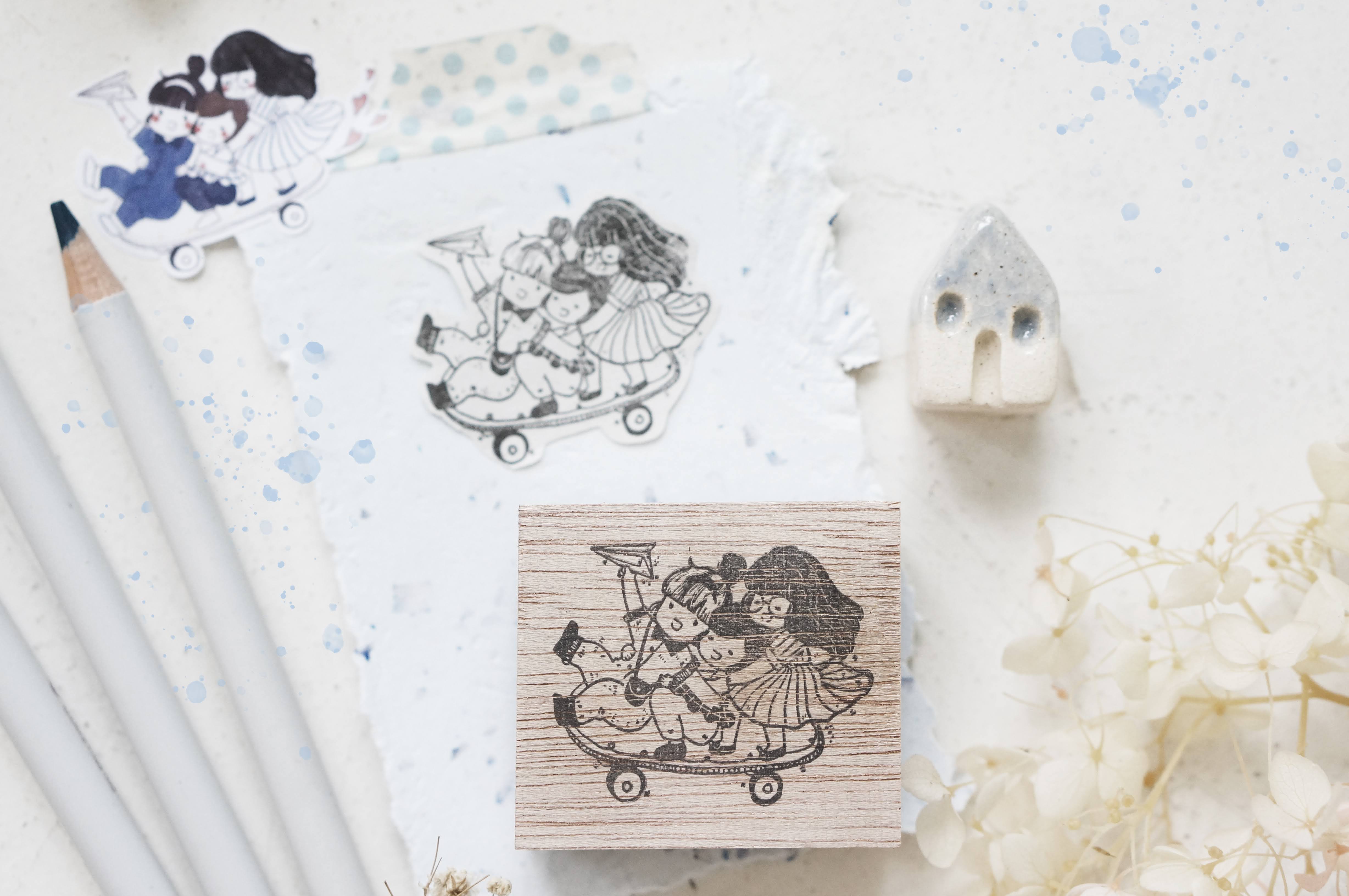 Black Milk Project BFF Series: Skateboard Rubber Stamp