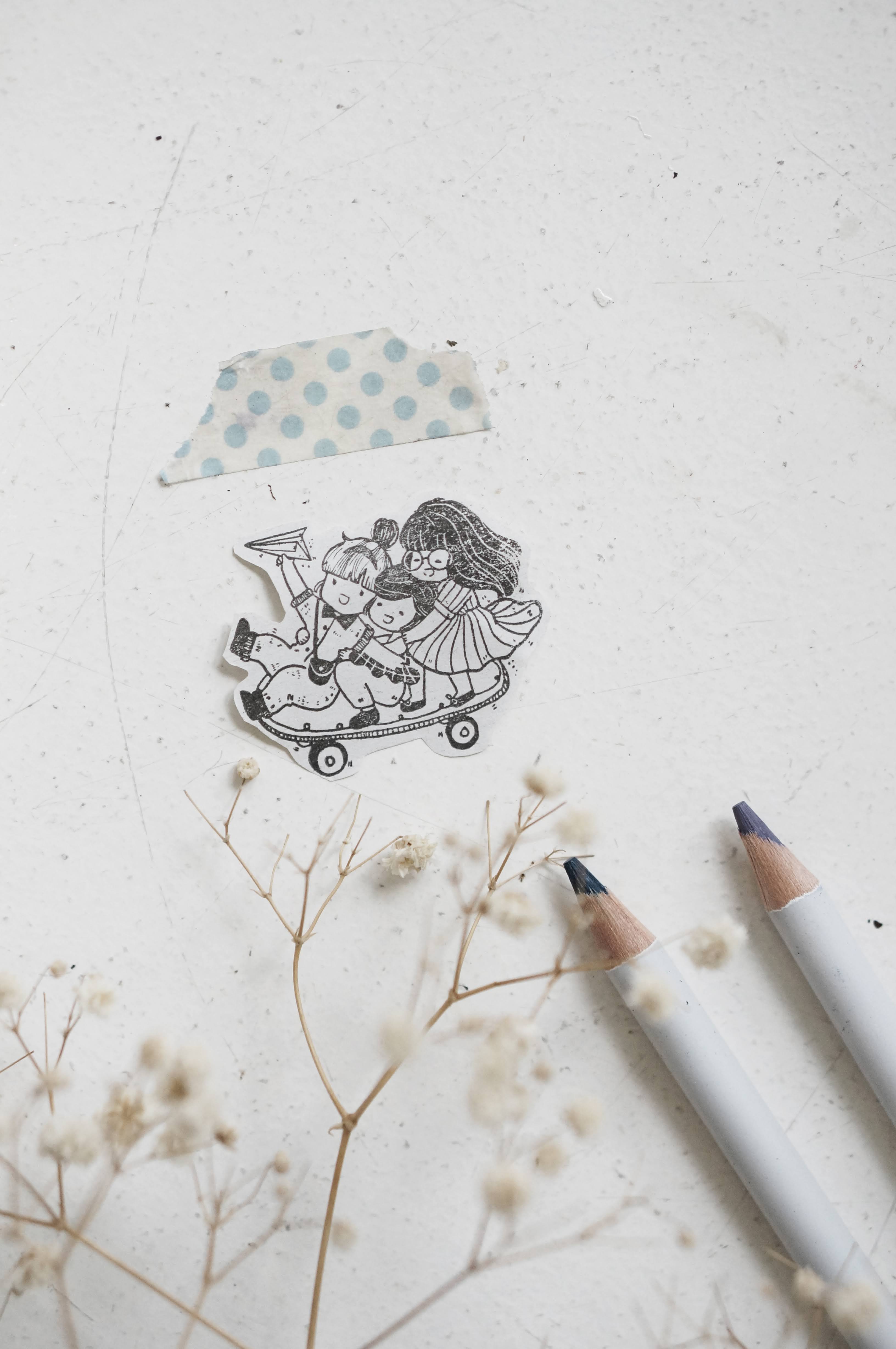 Black Milk Project BFF Series: Skateboard Rubber Stamp