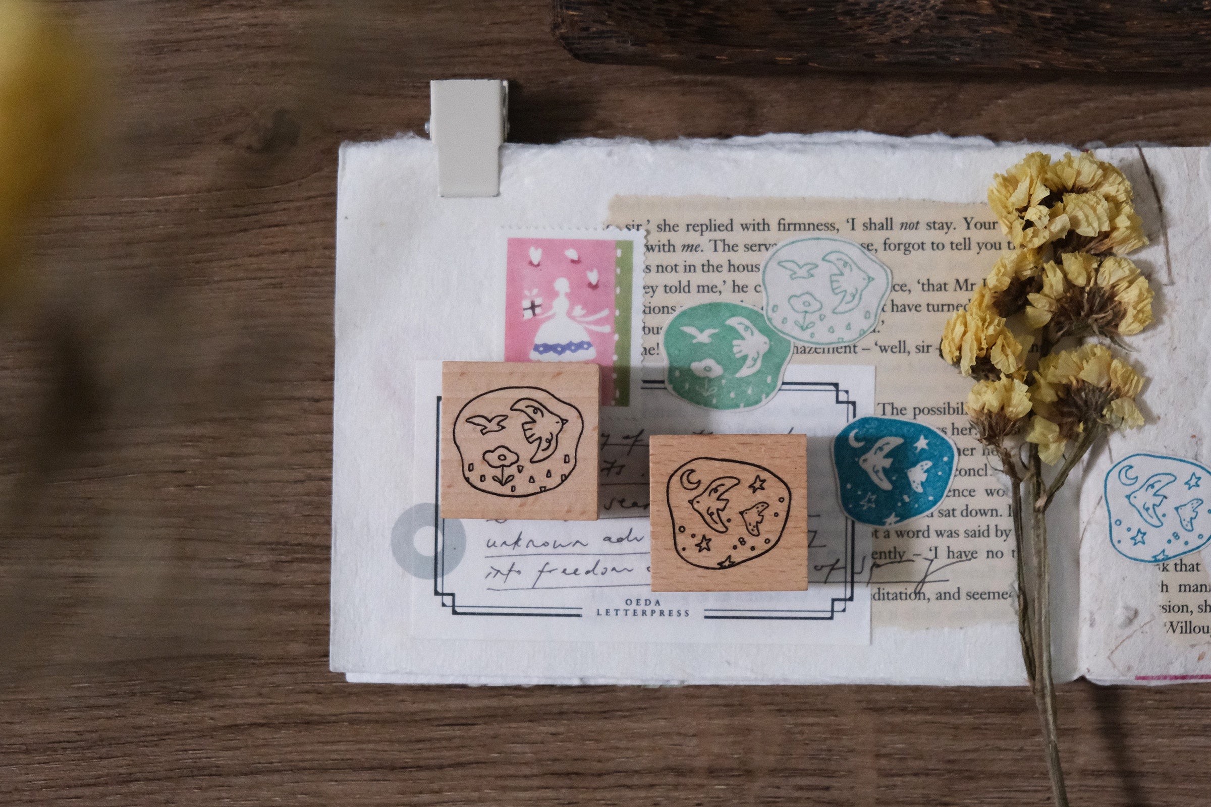 Birds// Day & Night Rubber Stamp Set A: Day