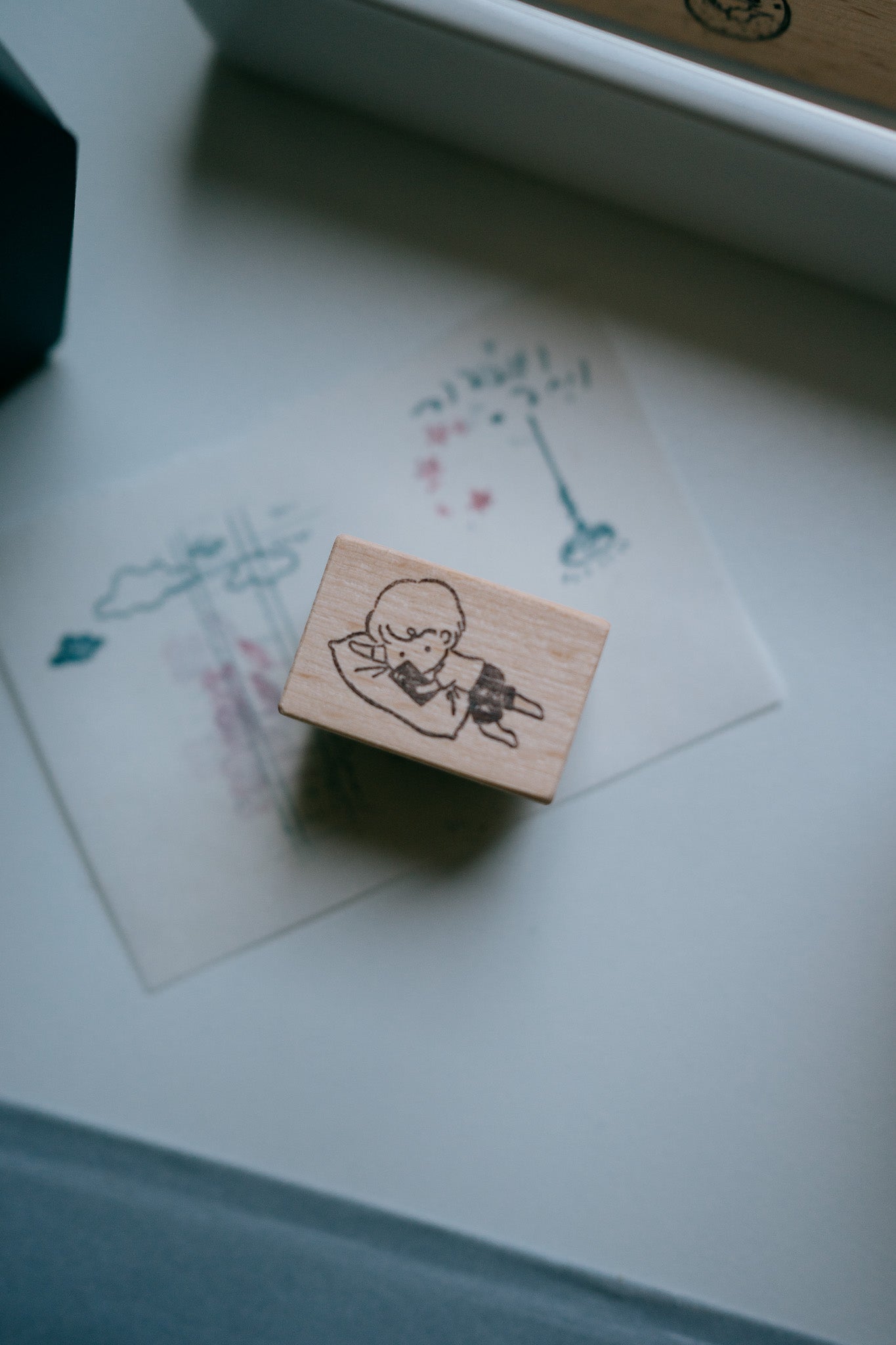 msbulat Tik~A Boy and His Phone Rubber Stamp
