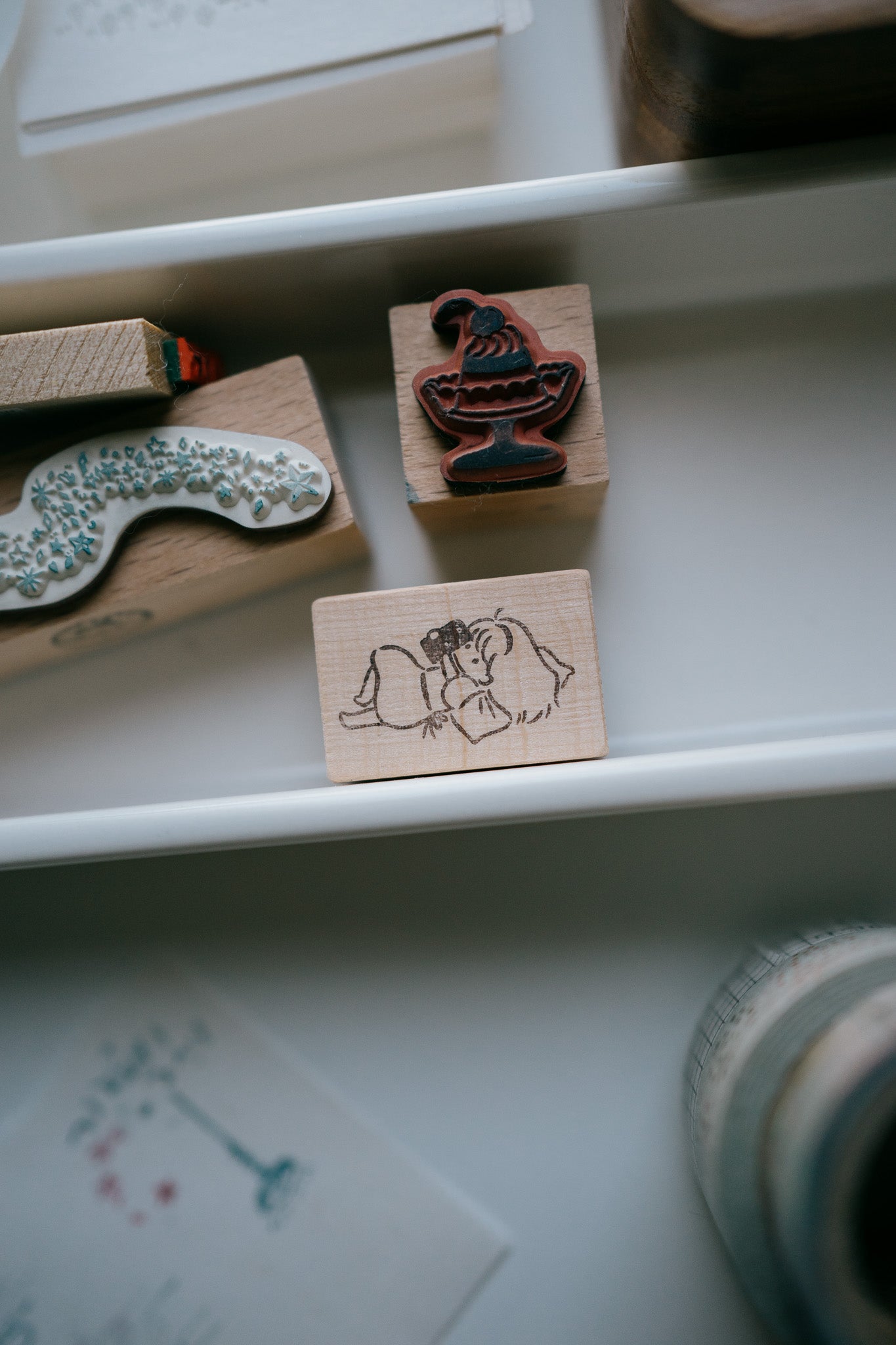 msbulat Tok~A Girl and Her Phone Rubber Stamp