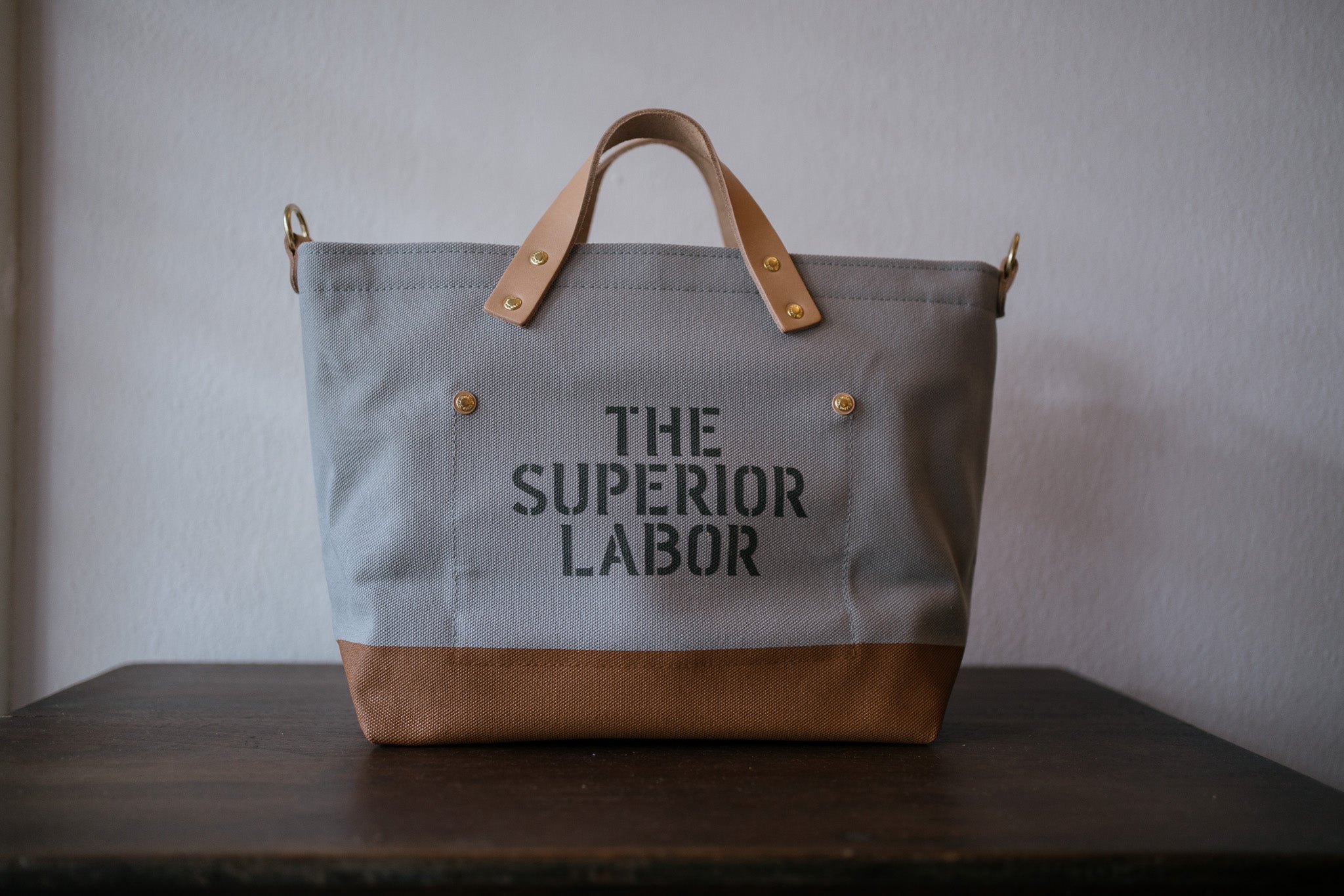 The Superior Labor-Engineer Shoulder Bag XS: Gray Canvas (2 options)