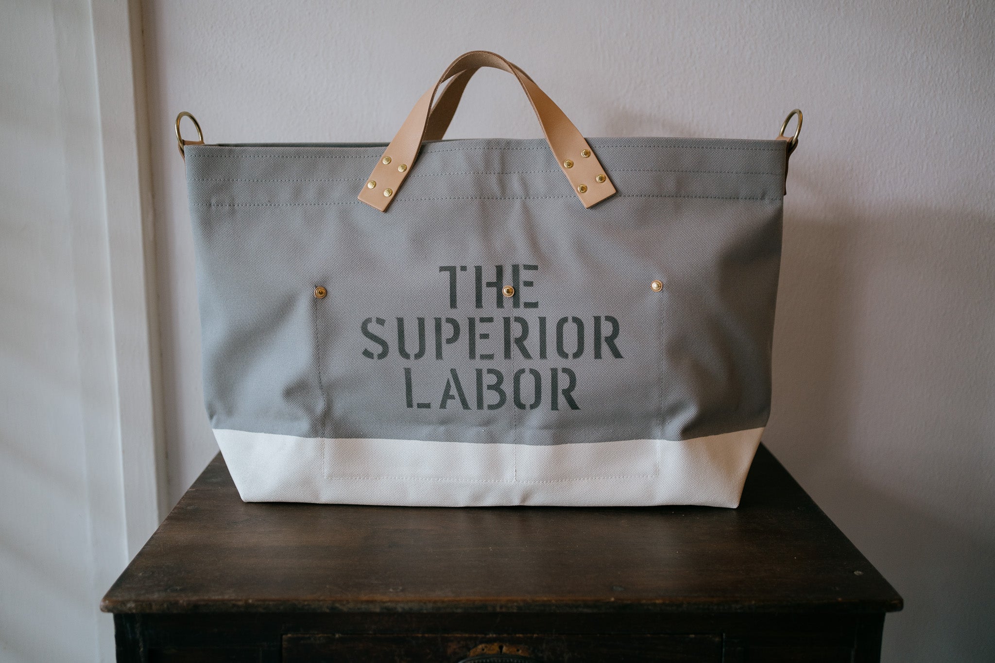 The Superior Labor-L Engineer Shoulder Bag: Gray Canvas