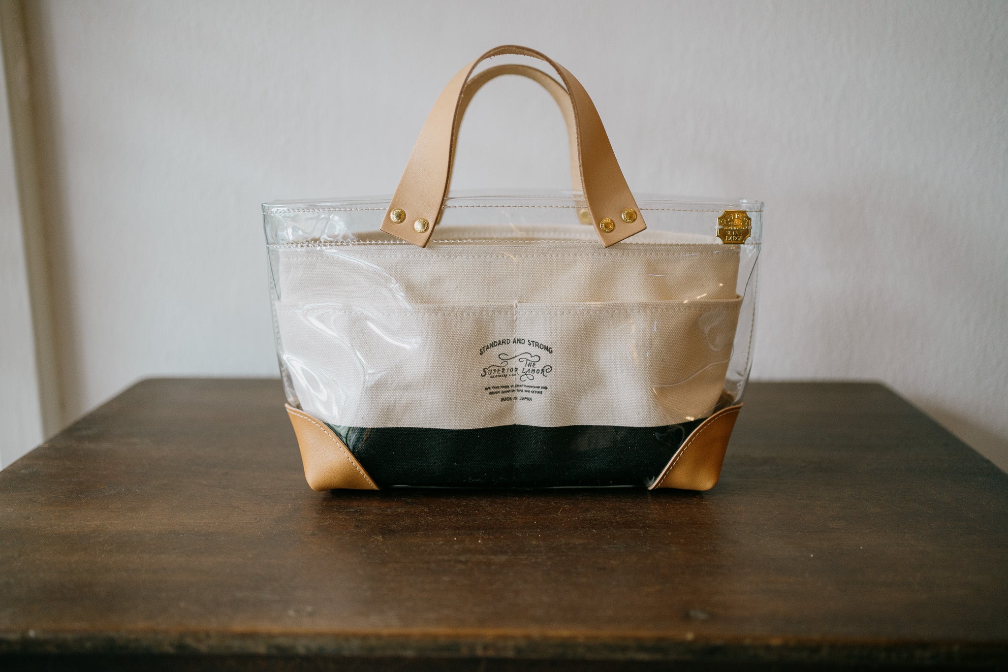 The Superior Labor-See Through Mini Tote (Black/White)