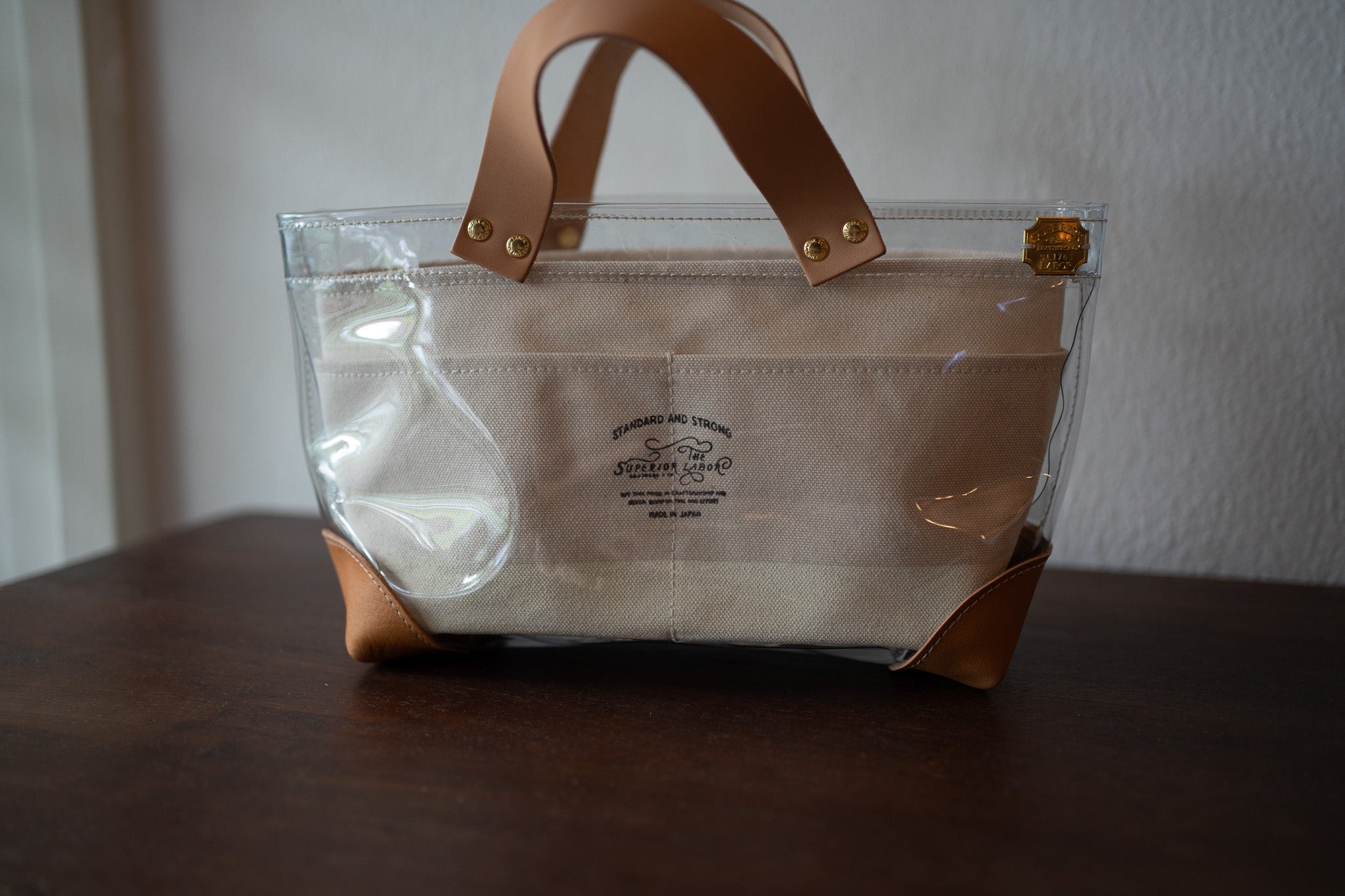 The Superior Labor-See Through Mini Tote (Black/White)
