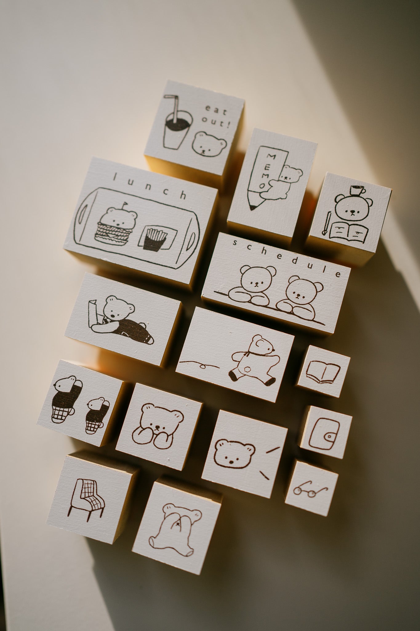 Ranmyu Schedule Bear Rubber Stamp