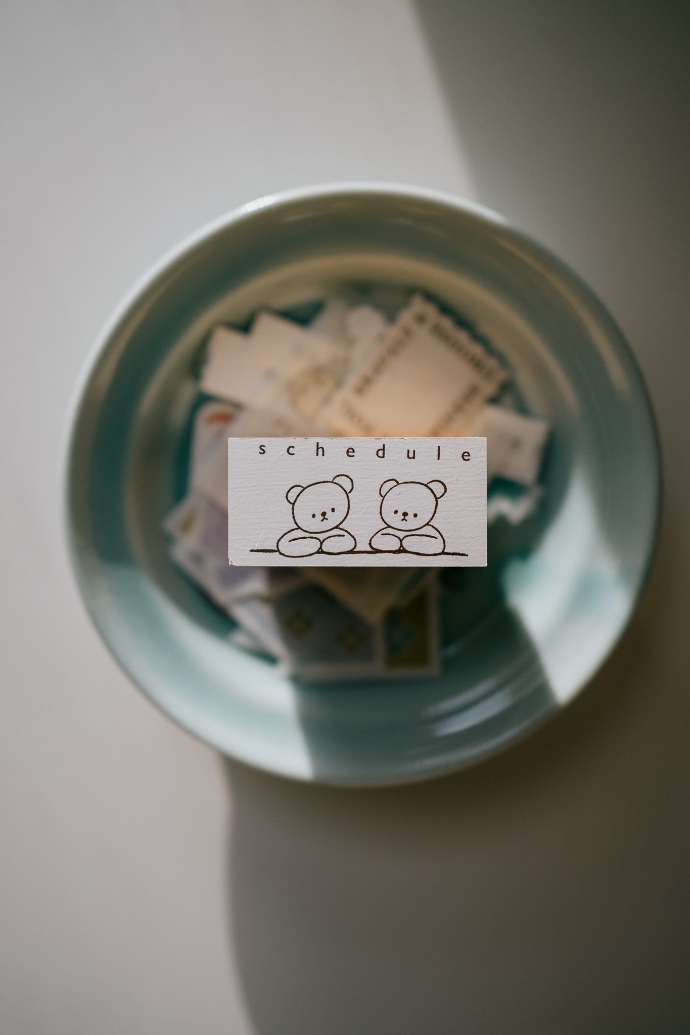 Ranmyu Schedule Bear Rubber Stamp