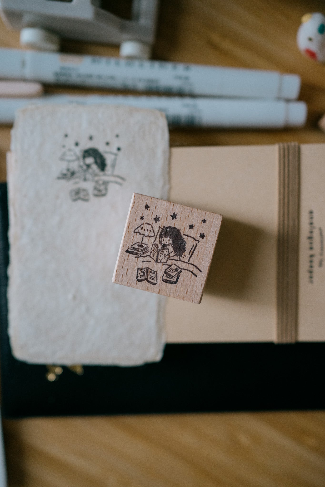 smidapaper x msbulat For the Love of Books: Sorry, I've Got Plans Rubber Stamp