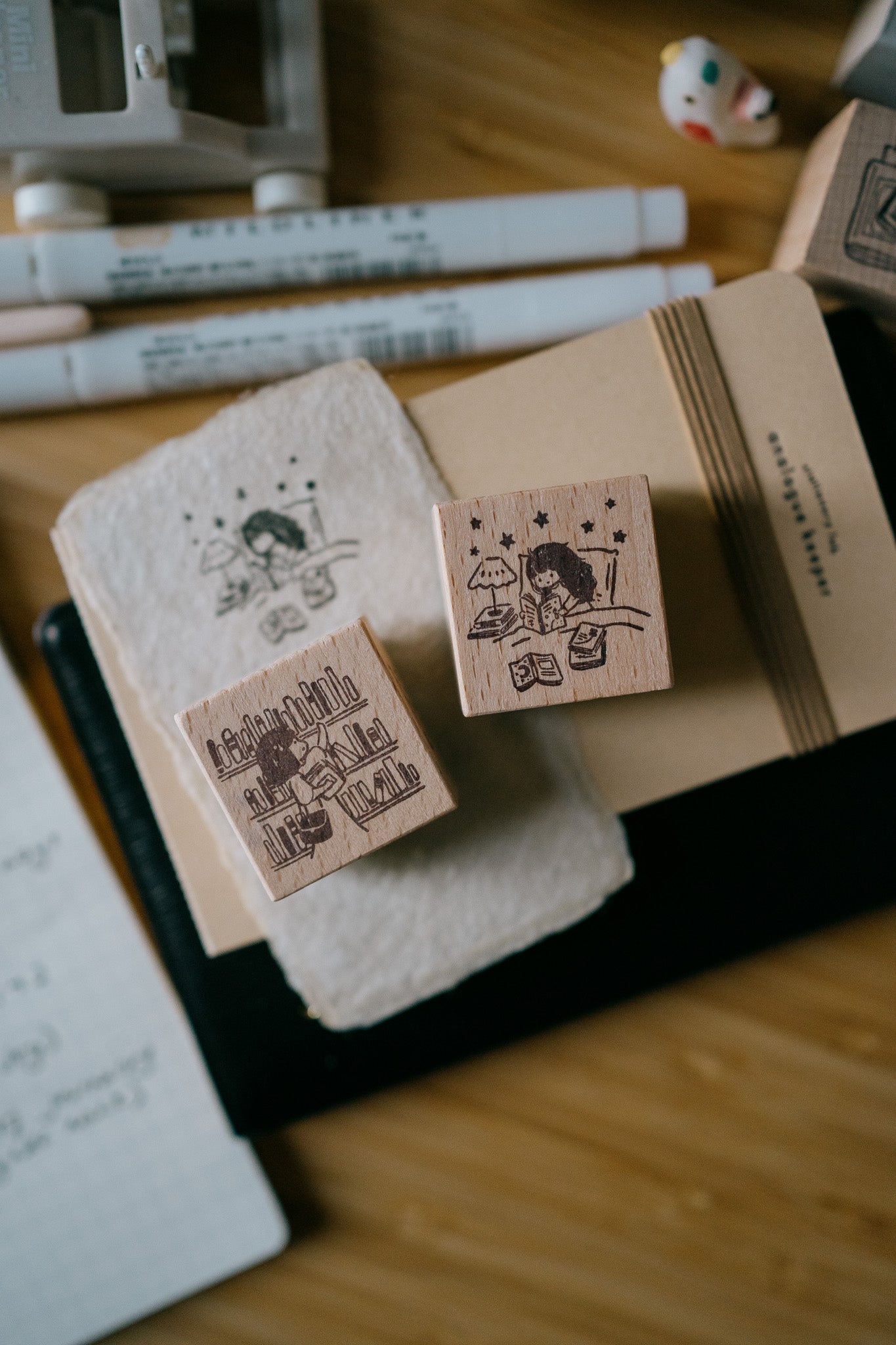 smidapaper x msbulat For the Love of Books: Sorry, I've Got Plans Rubber Stamp