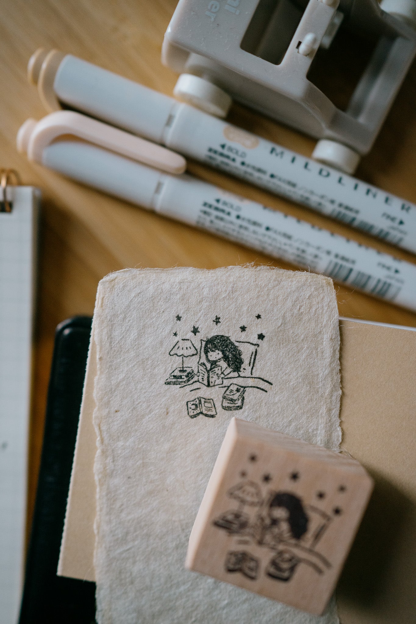 smidapaper x msbulat For the Love of Books: Sorry, I've Got Plans Rubber Stamp