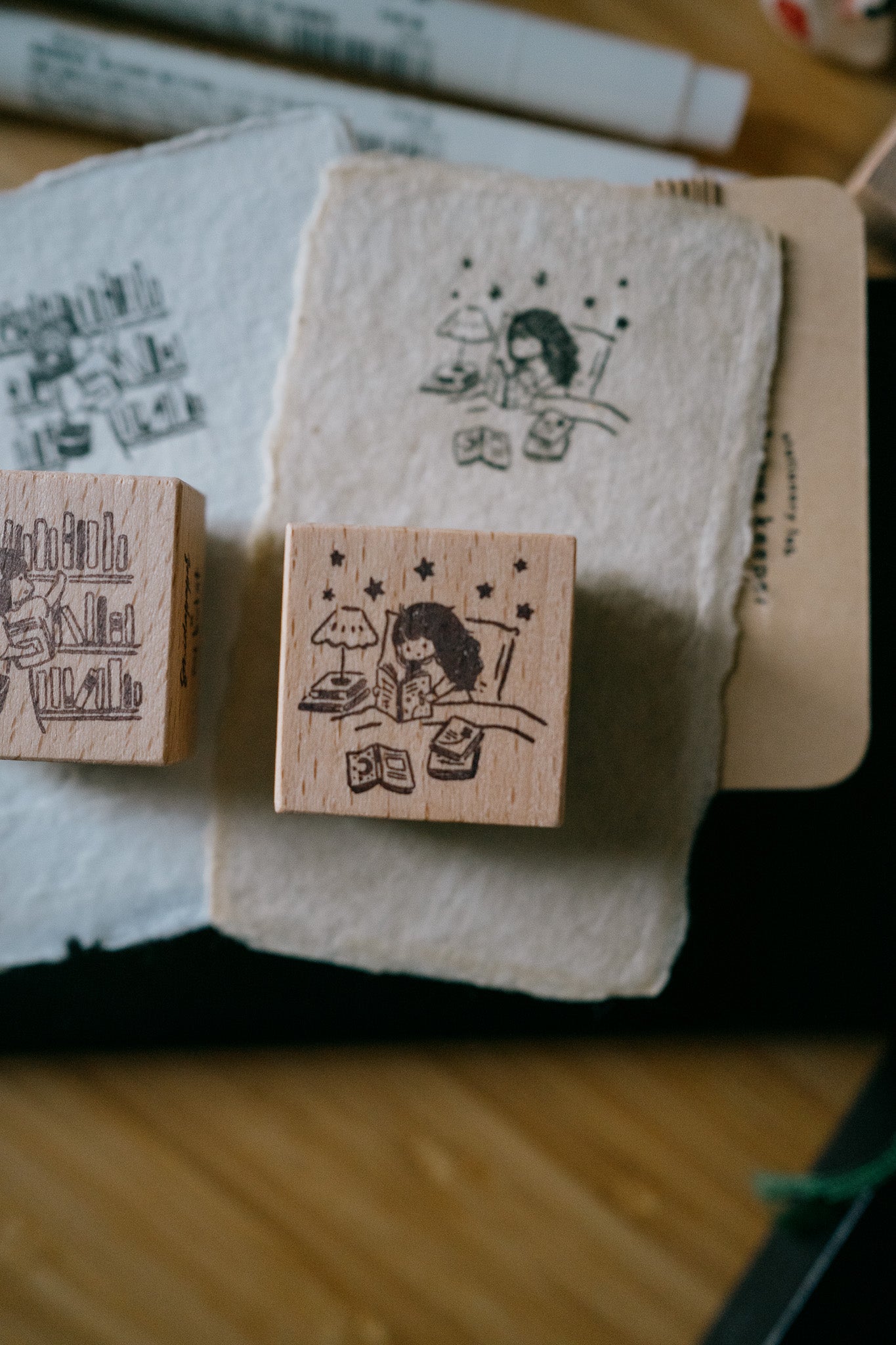 smidapaper x msbulat For the Love of Books: Sorry, I've Got Plans Rubber Stamp