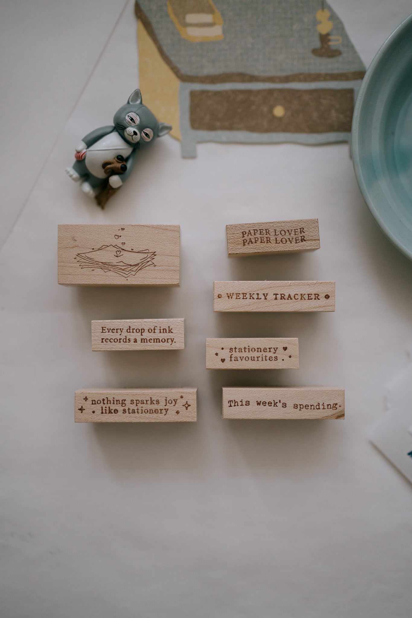 Penspapersplanner Series 8 Rubber Stamps: Stationery (7 designs)