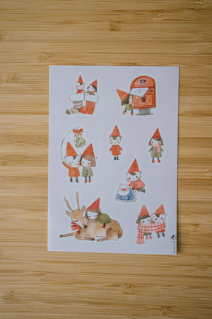 Msbulat Christmas Home for Christmas Sticker Sheet