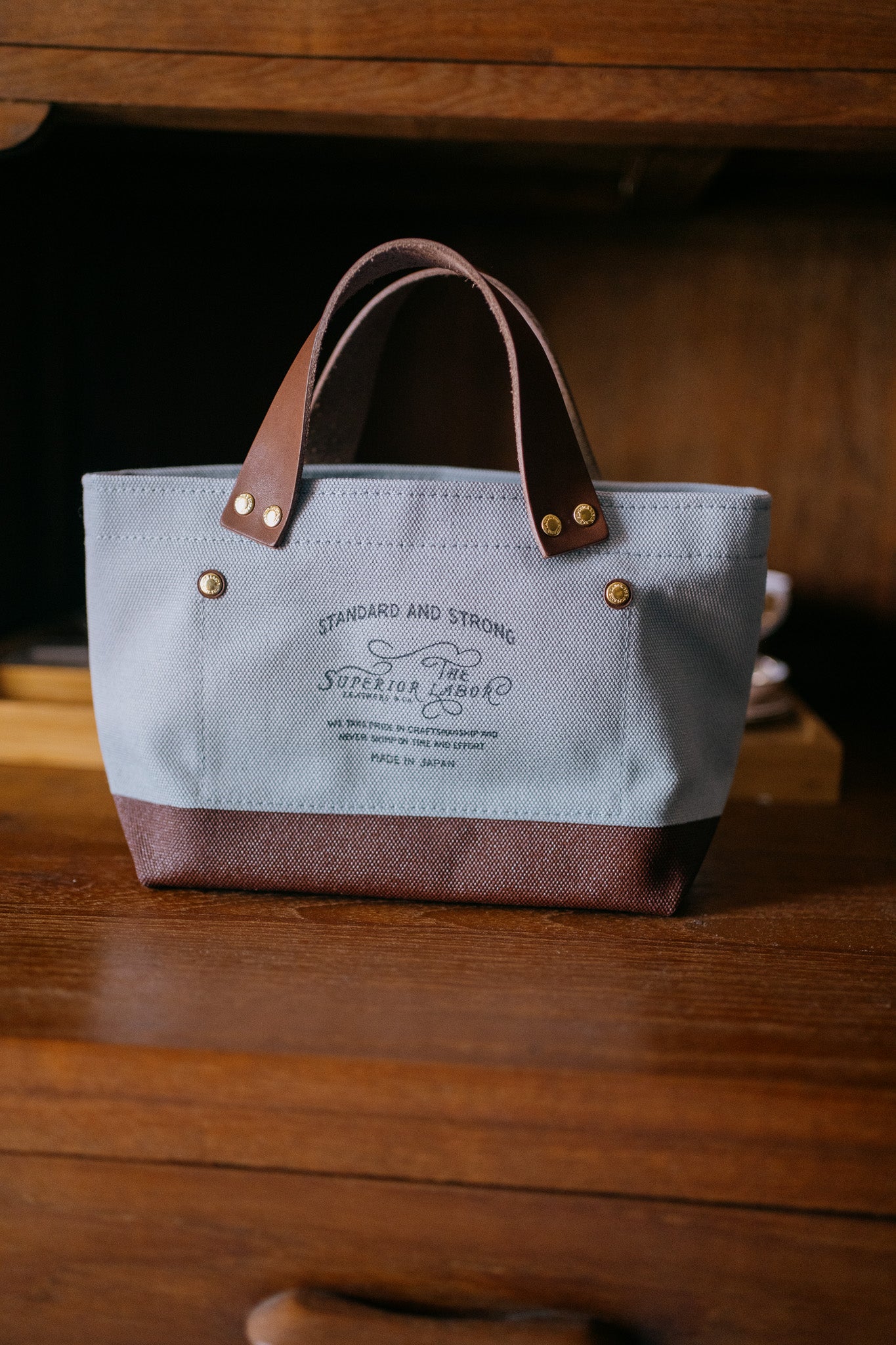 The Superior Labor-Engineer Bag Petite (Gray & Chocolate)