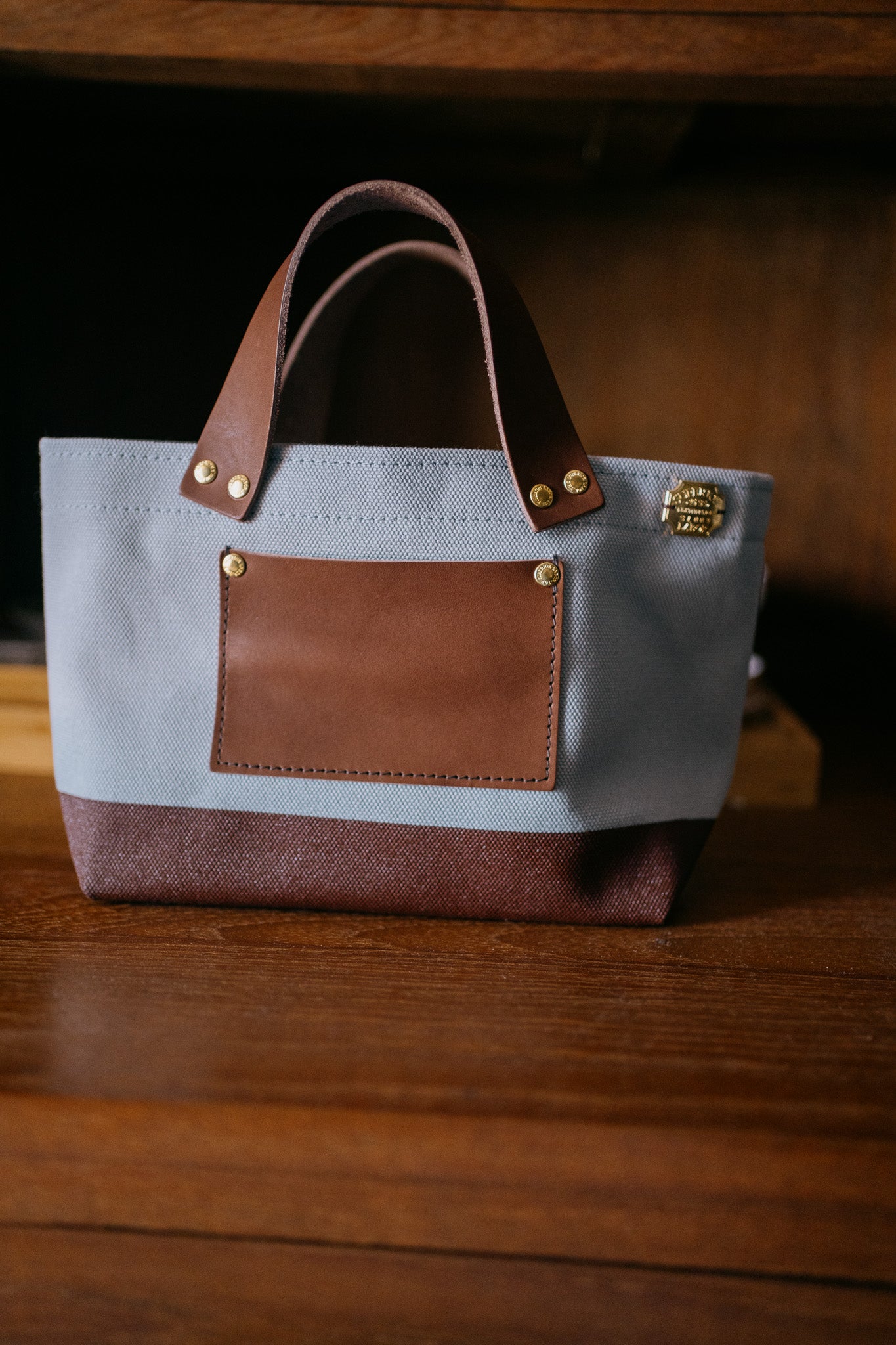 The Superior Labor-Engineer Bag Petite (Gray & Chocolate)