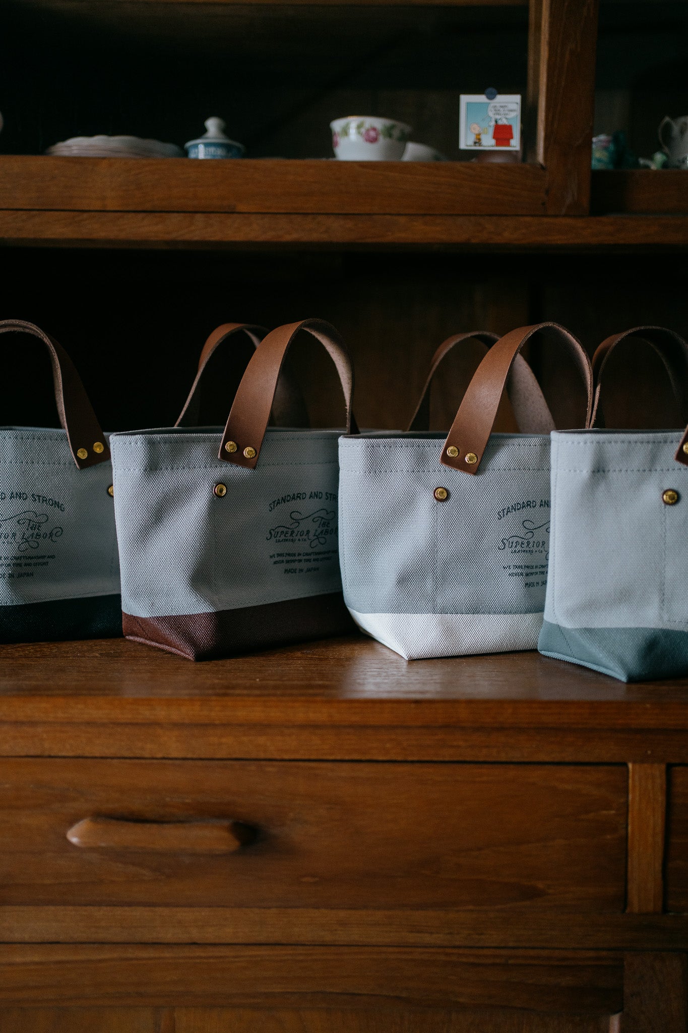 The Superior Labor-Engineer Bag Petite (Gray & Chocolate)