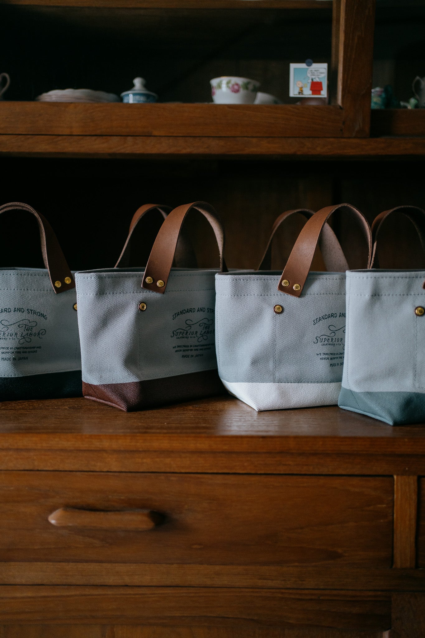 The Superior Labor-Engineer Bag Petite (Gray & White)