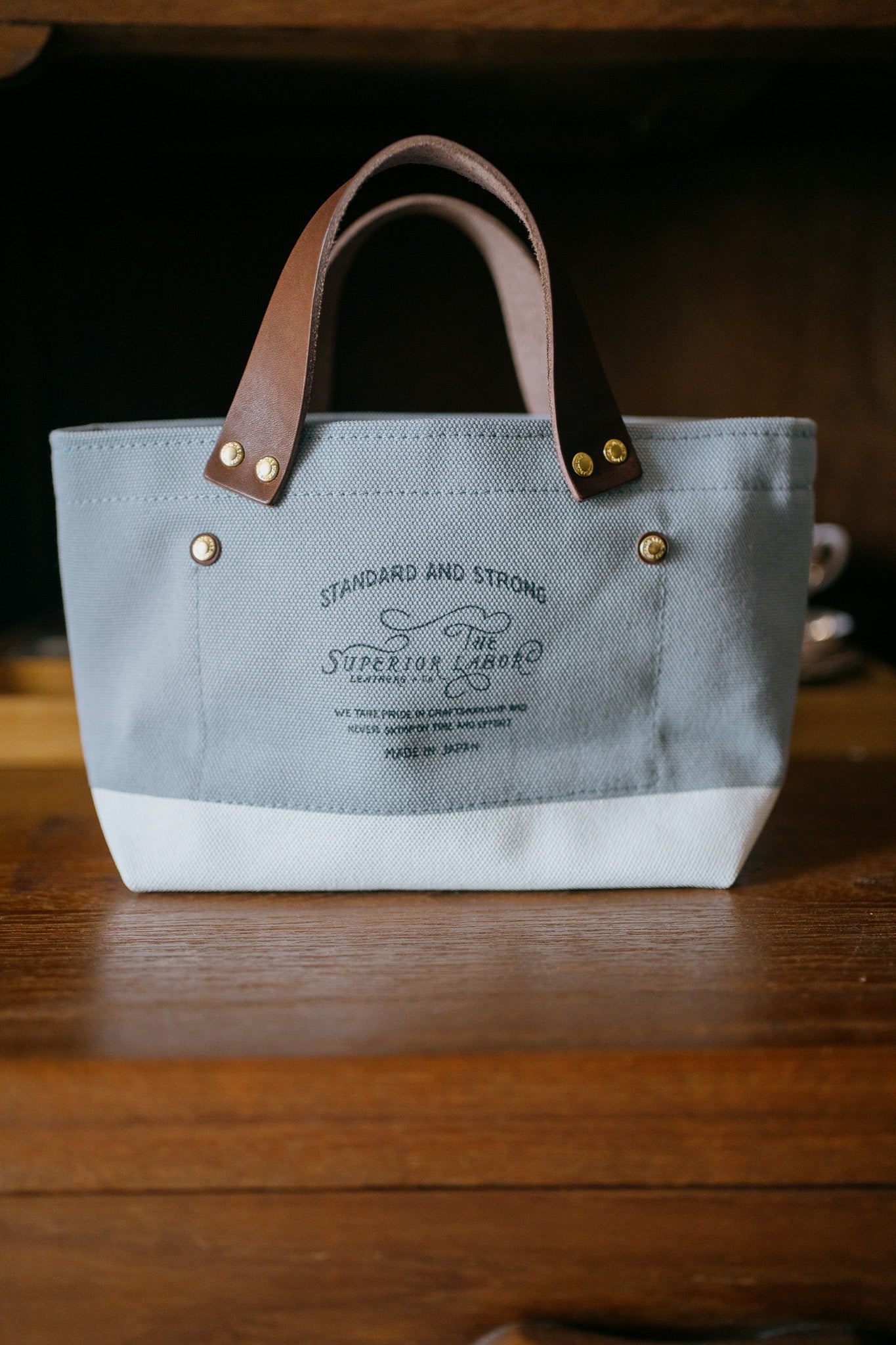 The Superior Labor-Engineer Bag Petite (Gray & White)