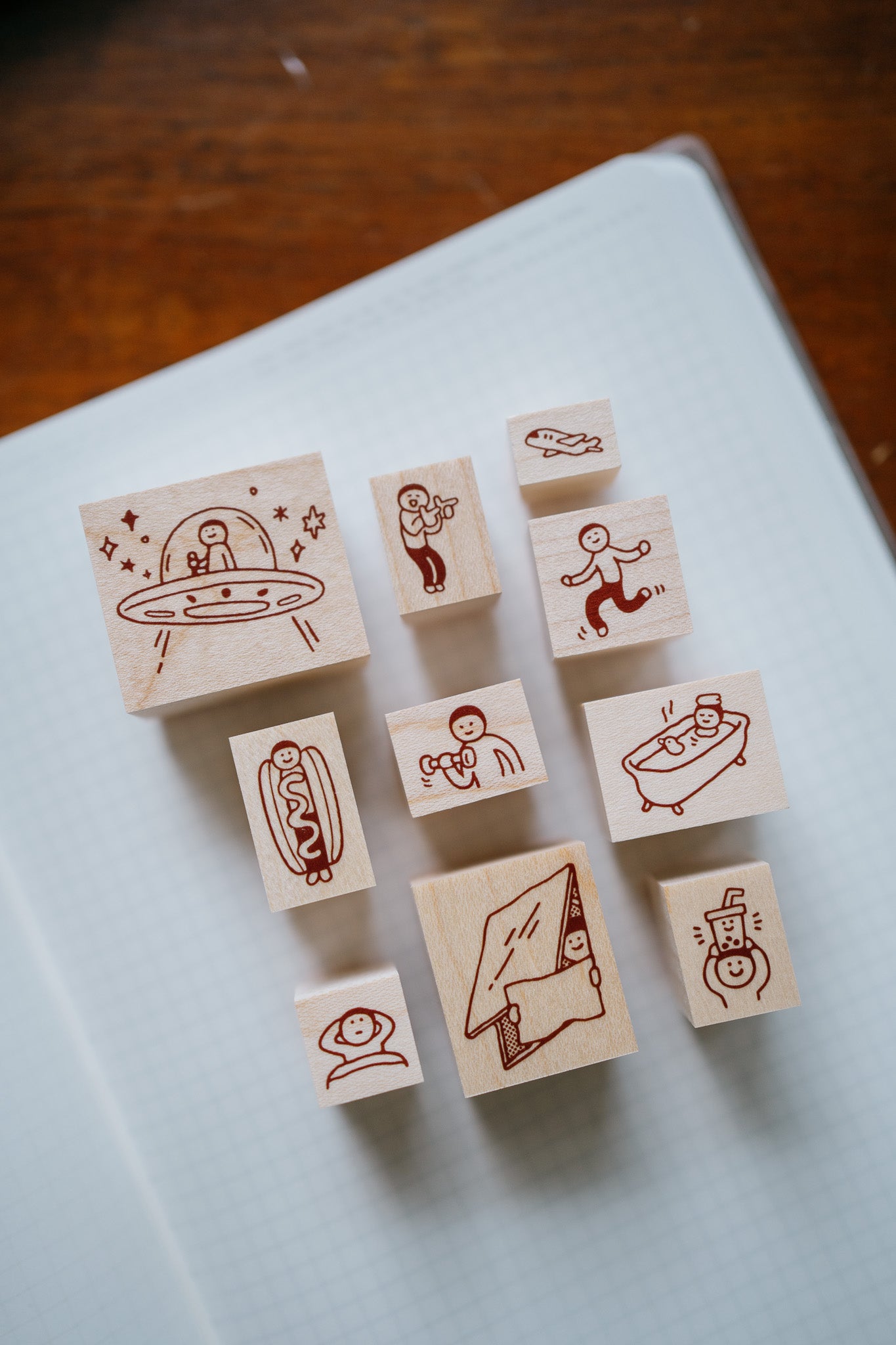 Little Lu Rubber Stamp: Lu with Sign
