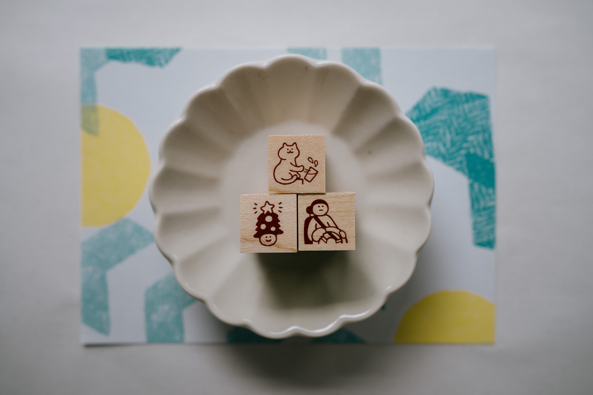 Little Lu Rubber Stamp (Cat Milk/ Driving/ Christmas Tree)