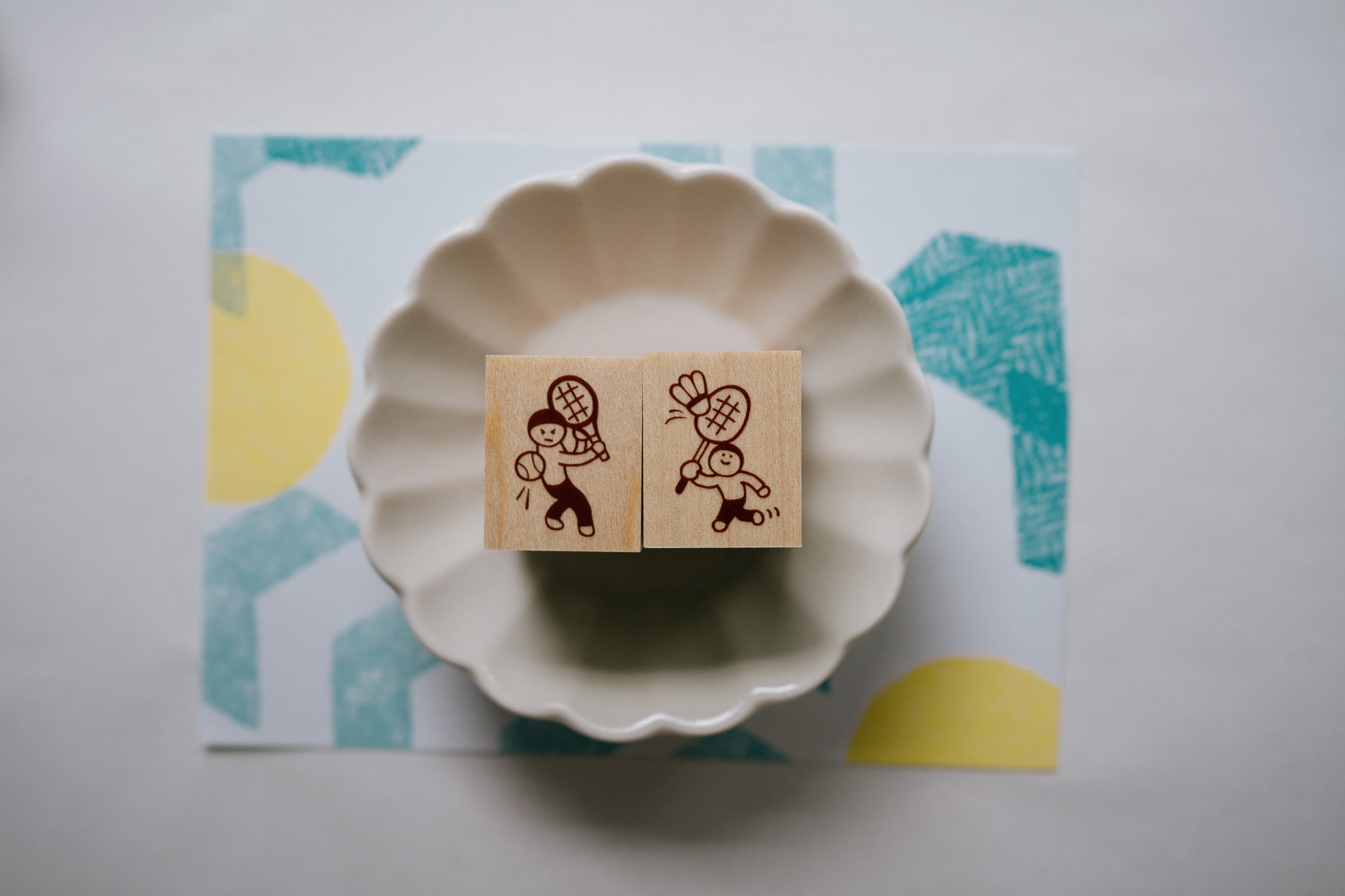 Little Lu Rubber Stamp (Skateboard, Badminton, Tennis)