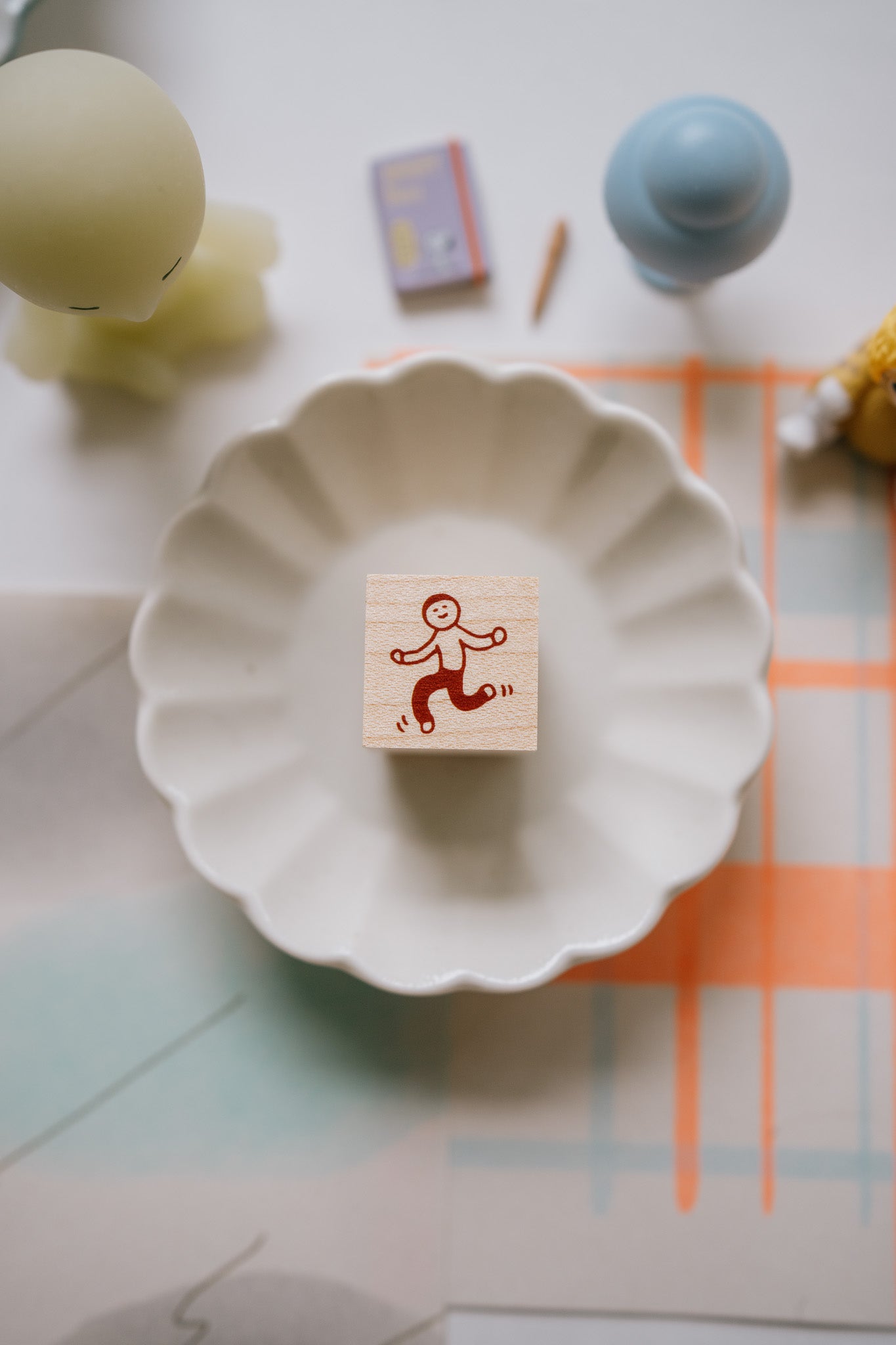 Little Lu Rubber Stamp: (Sleep Record/ Happy)