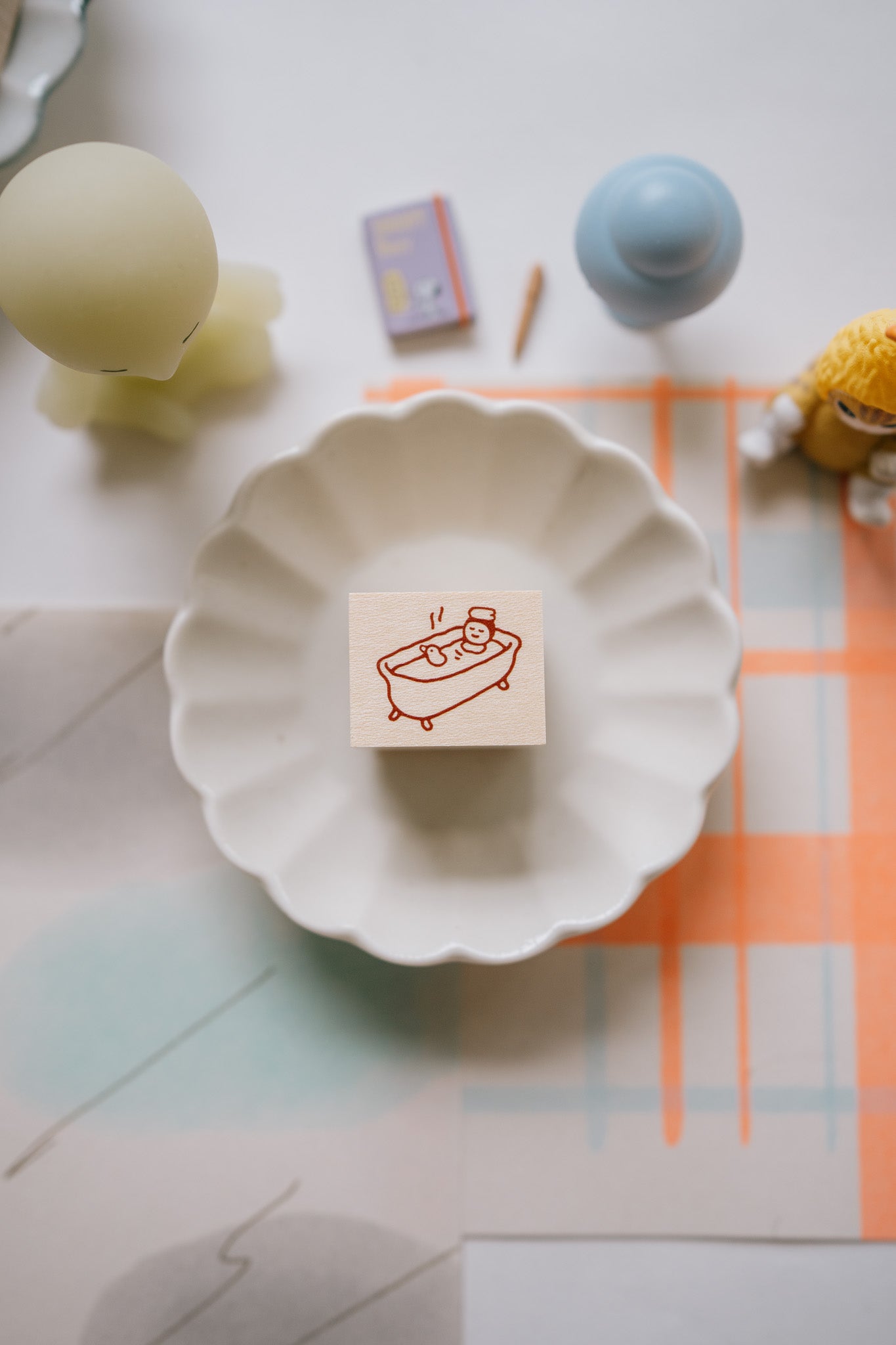 Little Lu Rubber Stamp: Bath Time